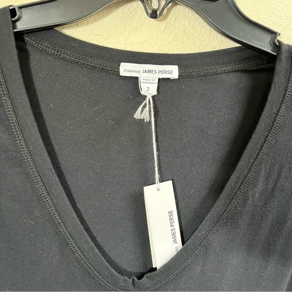 JAMES PERSE V-Neck T-Shirt Bodycon Long Sleeve Dress WJEH6655CU - Picture 7 of 11